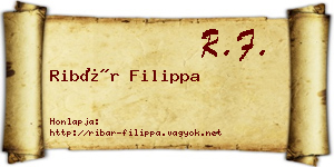 Ribár Filippa névjegykártya